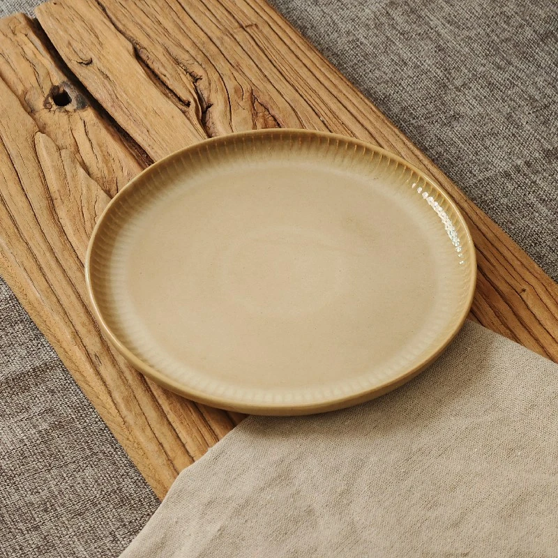 【瑕疵】陶瓷盘子直边浅盘家用平盘高颜值家用餐盘B6B