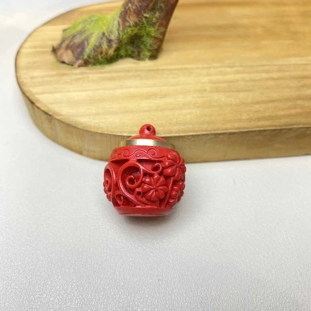 含辰砂工艺品保真高含量红砂设计款香炉保真朱砂挂件