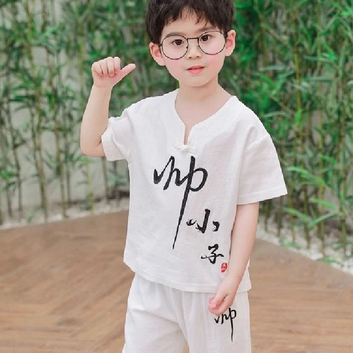 儿童套装汉服男童夏季唐装中国风古风薄款古装夏装小童大童民族风