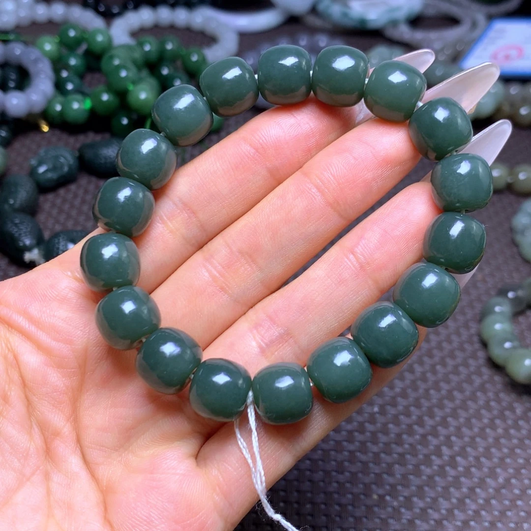 和田玉未镶嵌手串卡12