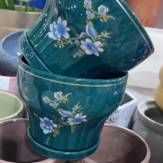 多肉绿植陶瓷花盆9.9包邮