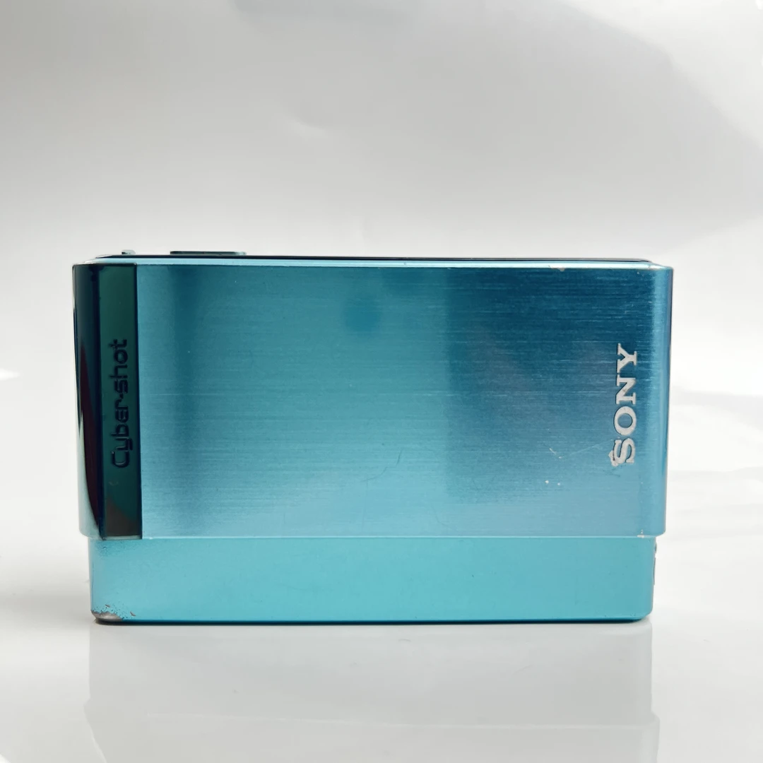 9新 Sony/索尼 t90蓝色1210 万像素4变焦ccd数码相机