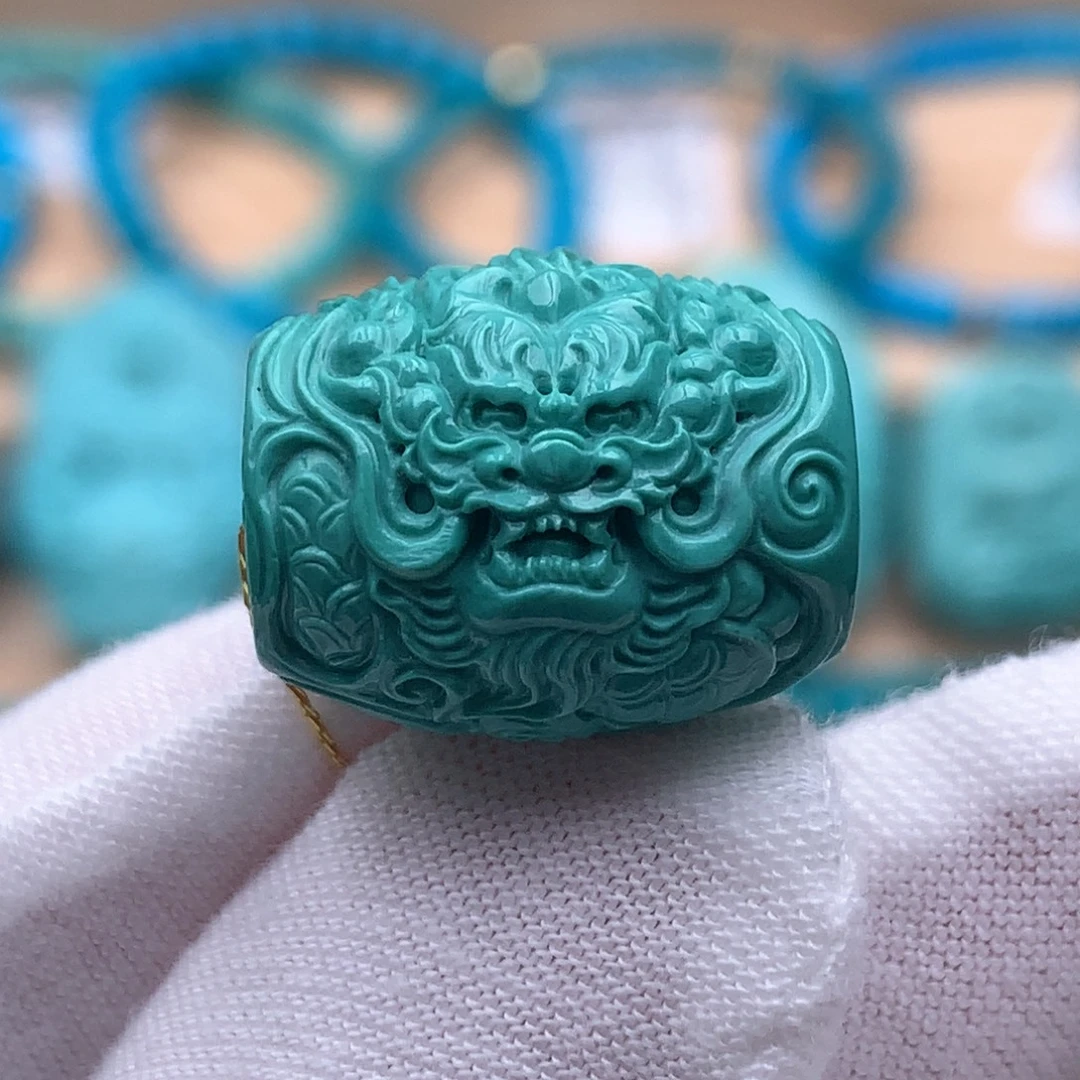 未镶嵌绿松石珠宝奇石15*18mm
