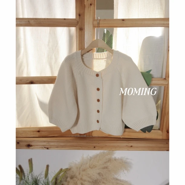 MOMING设计师款九分袖加厚叠穿毛衣