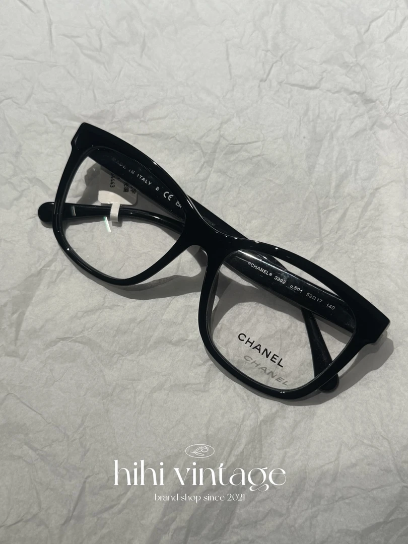 99新 Chanel/香奈儿 Chanel 白色字母logo平光镜