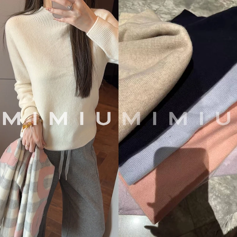 【mimius】P 无缝一体超舒适羊绒圆领毛衣 WG10124