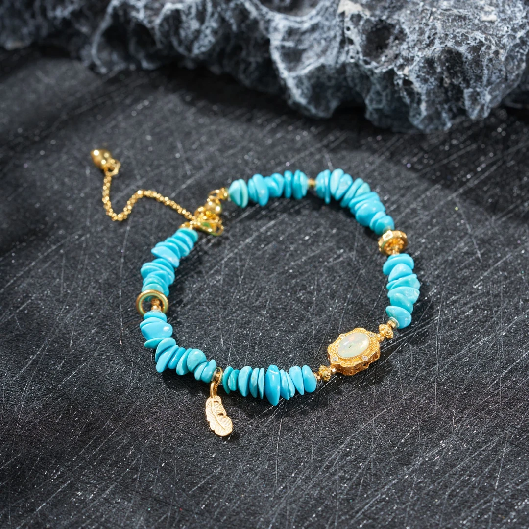 【玉氏珠宝】925银松石随形手链 多样性发一 CAN3830030