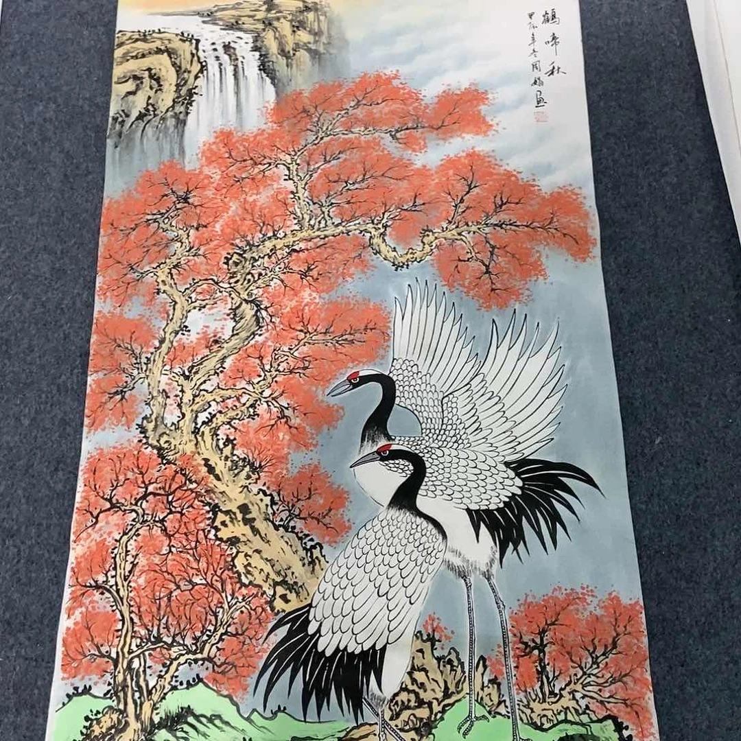 国画四尺花鸟一副