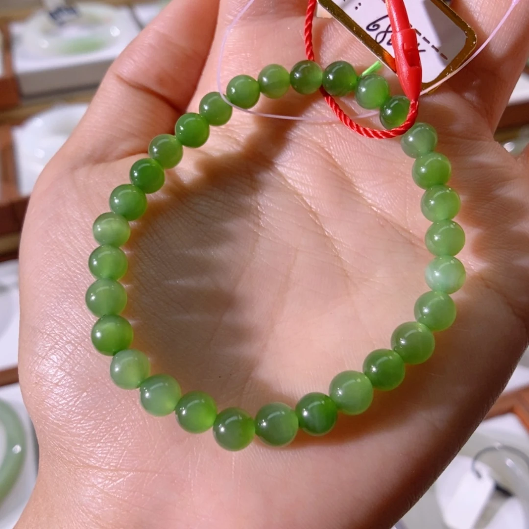 【闪购商品】未镶嵌手链和田玉（碧玉）