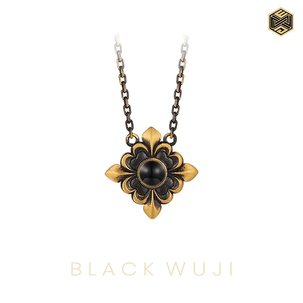 999无极黑金投资金三世鸢哥特ins风潮奢鸢尾花套链