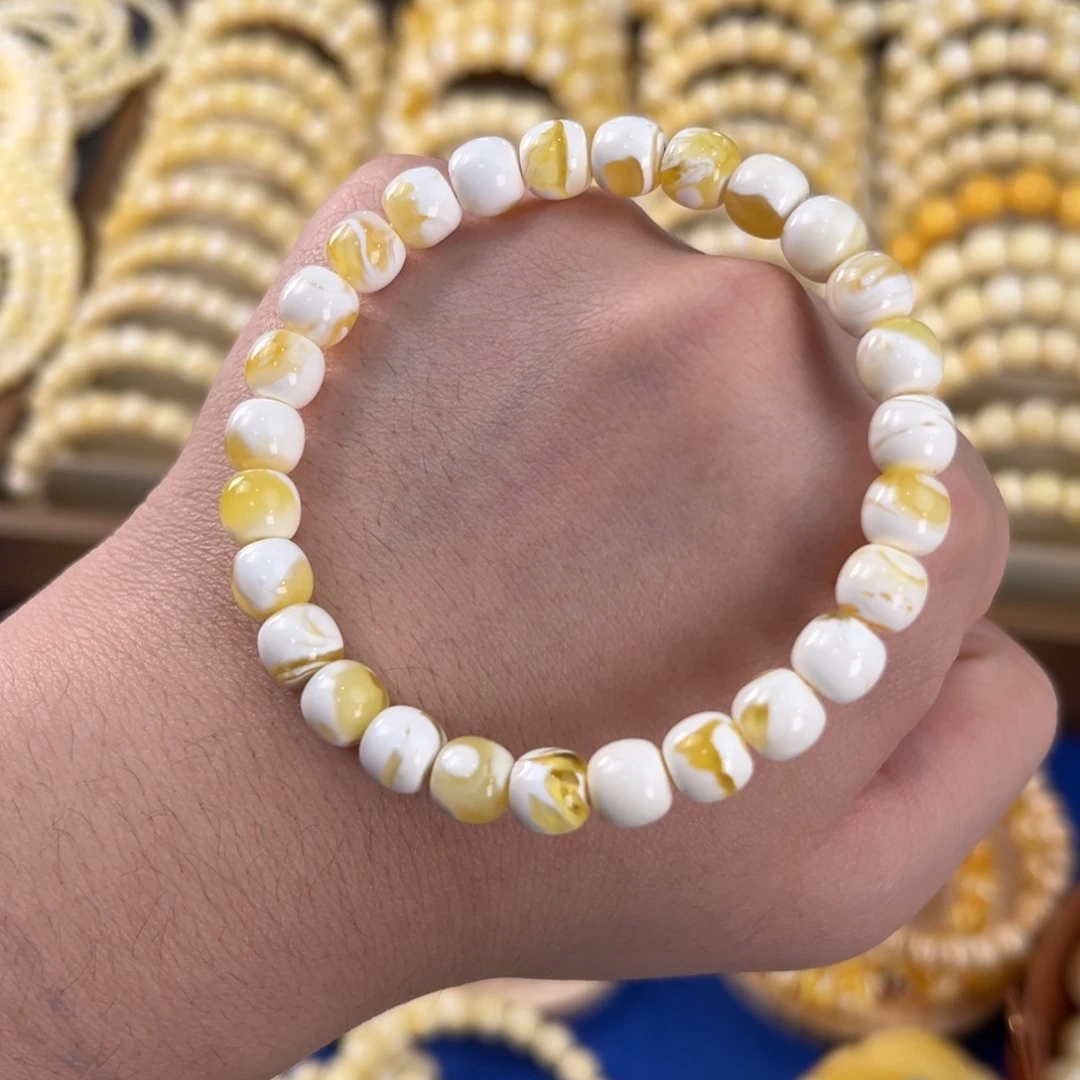 琥珀未镶嵌手串8mm