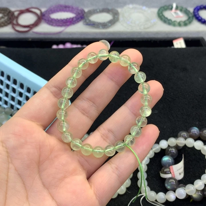 葡萄石手串未镶嵌手串