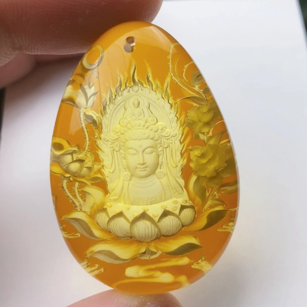 【闪购商品】金珀吊坠(不含链)未镶嵌