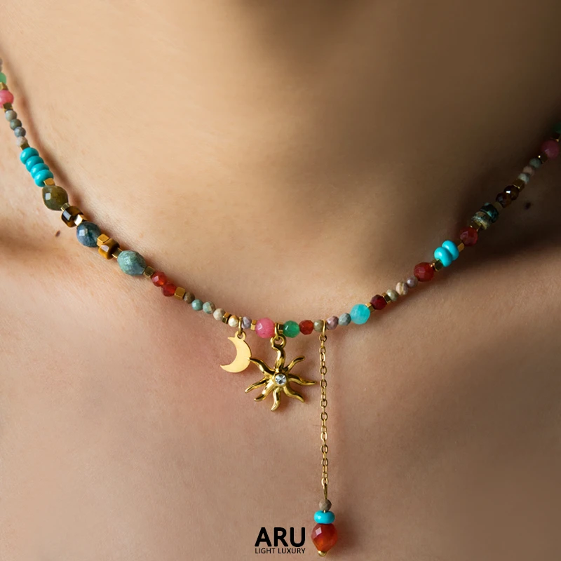 钛钢项链 【楼兰】原创设计感轻奢项链彩色复古小众百搭叠戴锁骨链