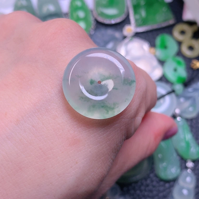 【闪购商品】翡翠颈饰未镶嵌菜*?天然缅甸翡翠