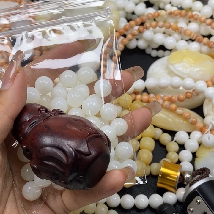 于***舟香榧木花梨木，1.0冰裂珠53颗