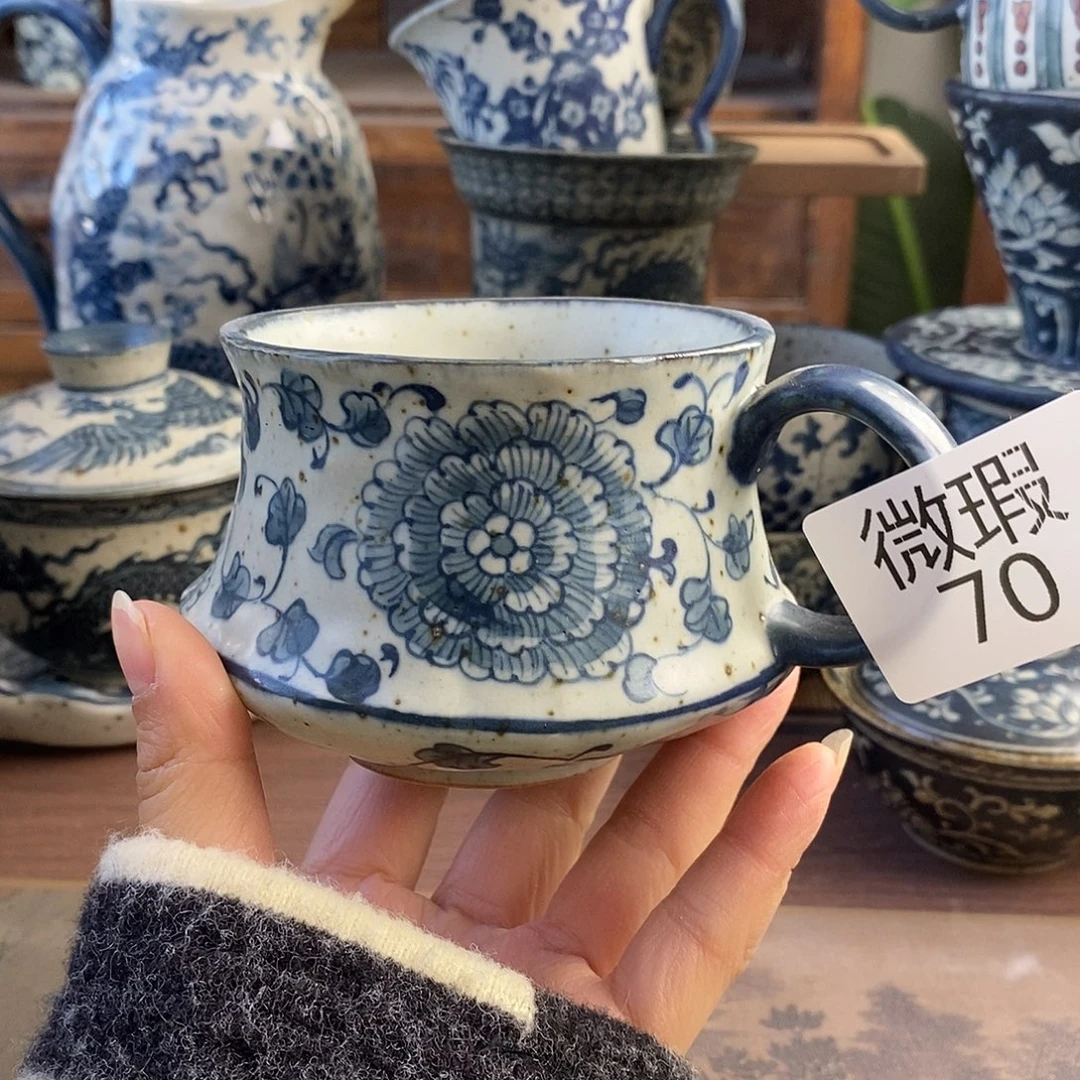 陶手工手绘青花高温陶瓷