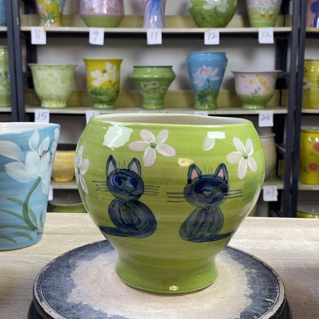 景德镇手工手绘花盆