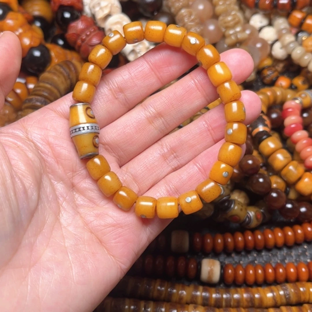 【闪购商品】牛骨手串/手链牛骨原色8×8×22颗女款