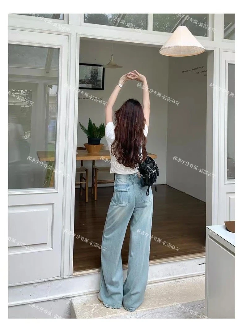 【运险+莱赛尔】夏季超薄款牛仔裤女窄版弯刀裤宽松显腿长