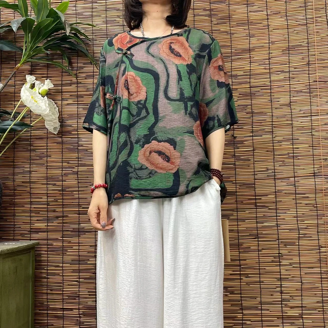 2261新款夏季宽松显瘦优雅气质T恤小衫QZ