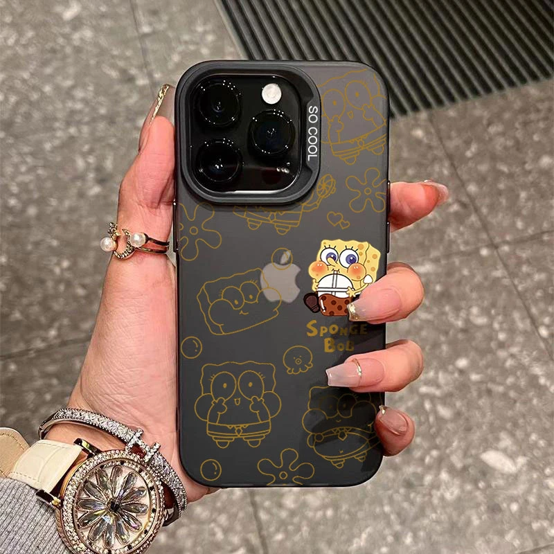 海绵宝宝适用苹果16/15手机壳iphone14Promax元气13软胶12防摔11x