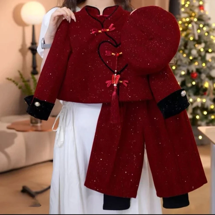 女童春秋装卫衣2025新款外套秋款小女孩公主儿童秋季套装两件套