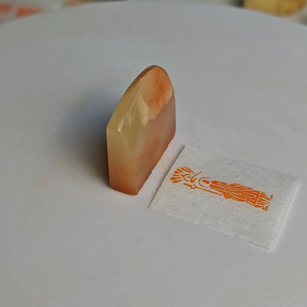 寿山石印石【佛像印】0.8*3