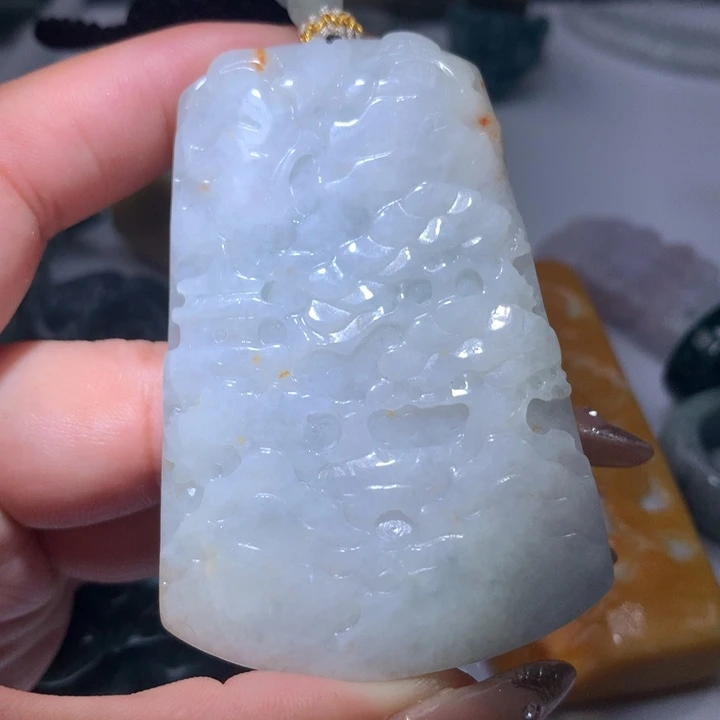 翡翠未镶嵌颈饰保真天然A货翡翠