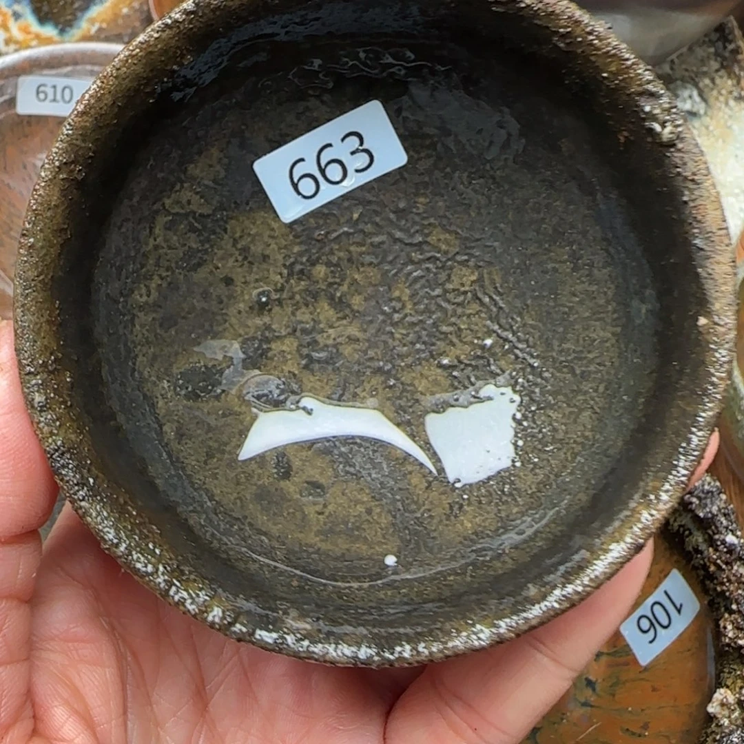 柴烧建盏茶盏茶杯663