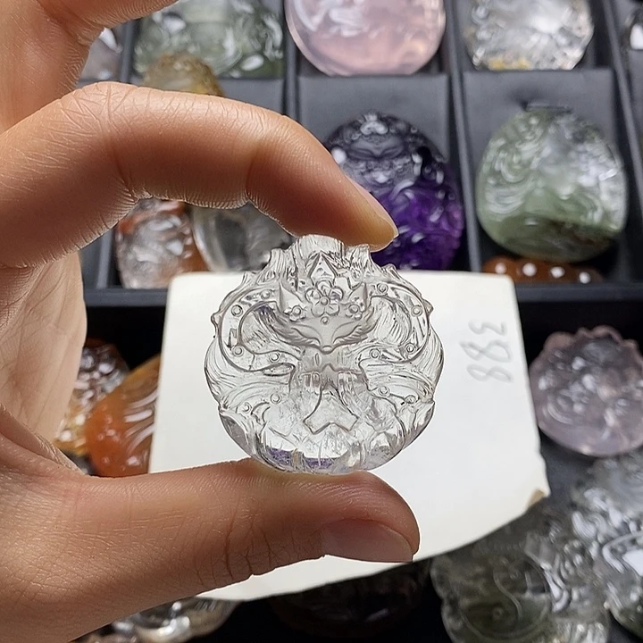 水晶未镶嵌颈饰水晶吊坠