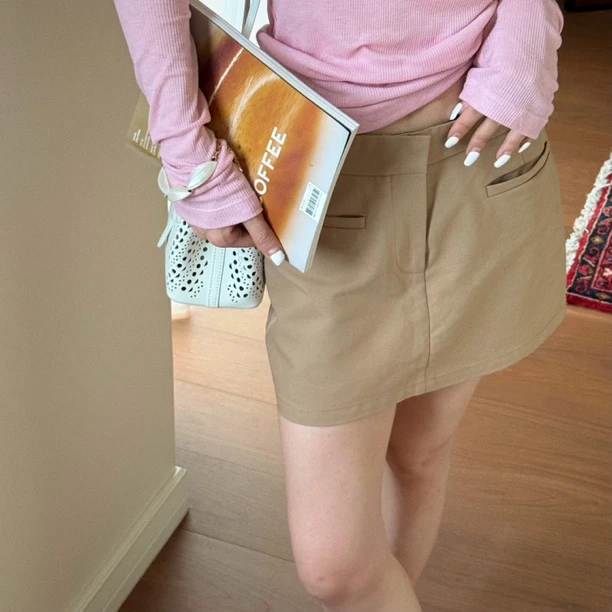 Vane| “柏林” 高智感老钱中腰mini西装裙裤～