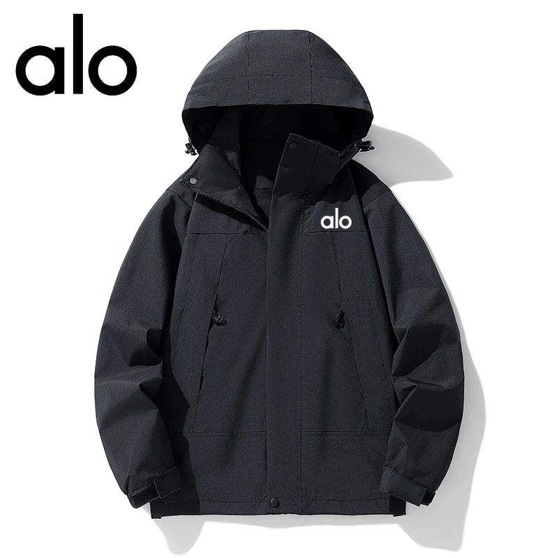 ALO春秋新款男士户外冲锋衣男女情侣款防风防水可拆卸夹克