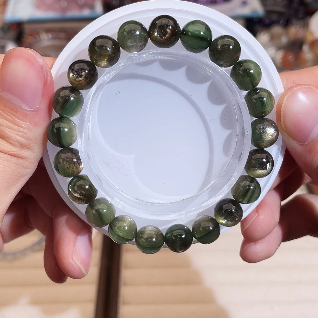 手链未镶嵌水晶绿锂云母9m