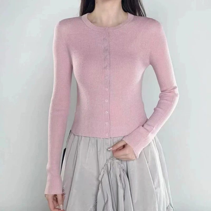 AMASS/阿玛施新款气质经典针织衫春季简约百搭开衫外套548037