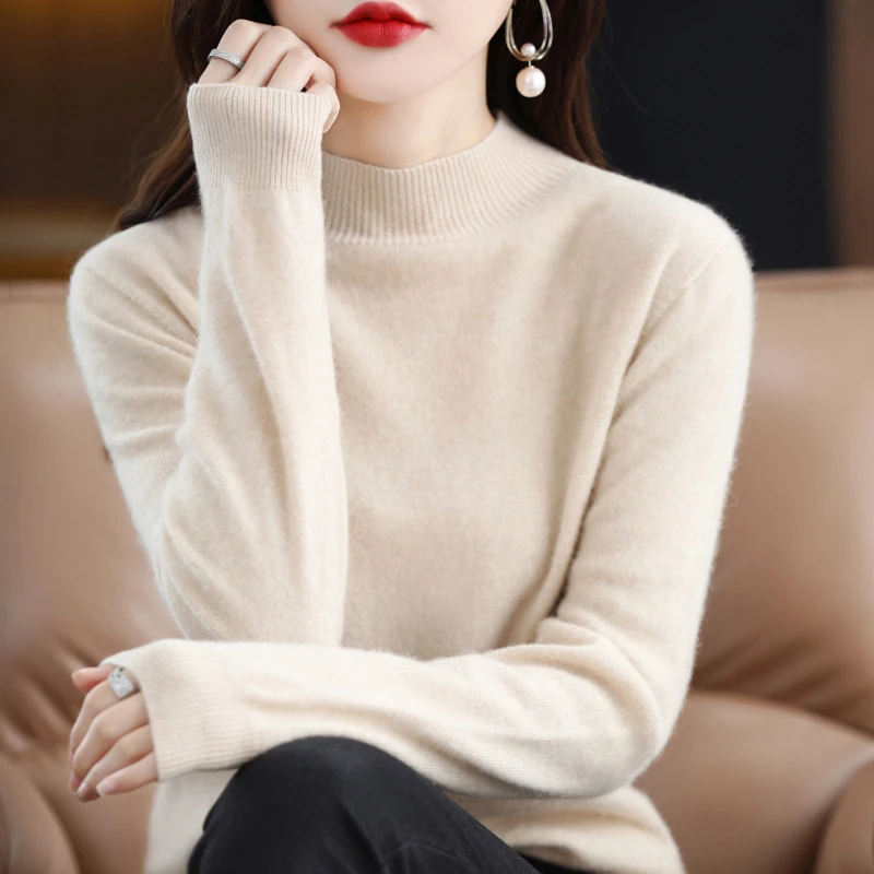 薄款新品秋冬新款半高领套头毛衣女内搭毛衫长袖时尚百搭针织打底