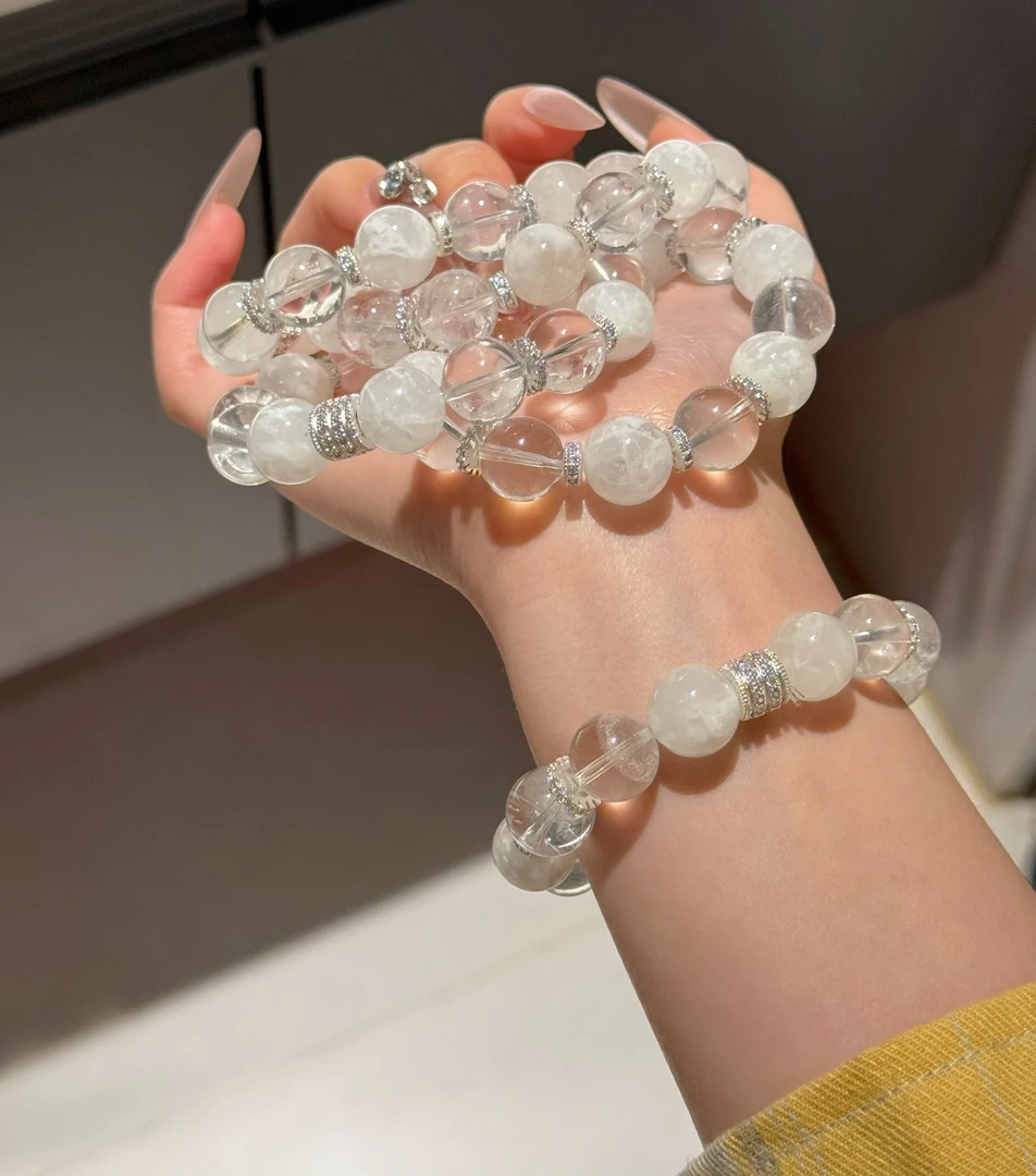 F97《瓷娃娃》雪花白幽灵手链