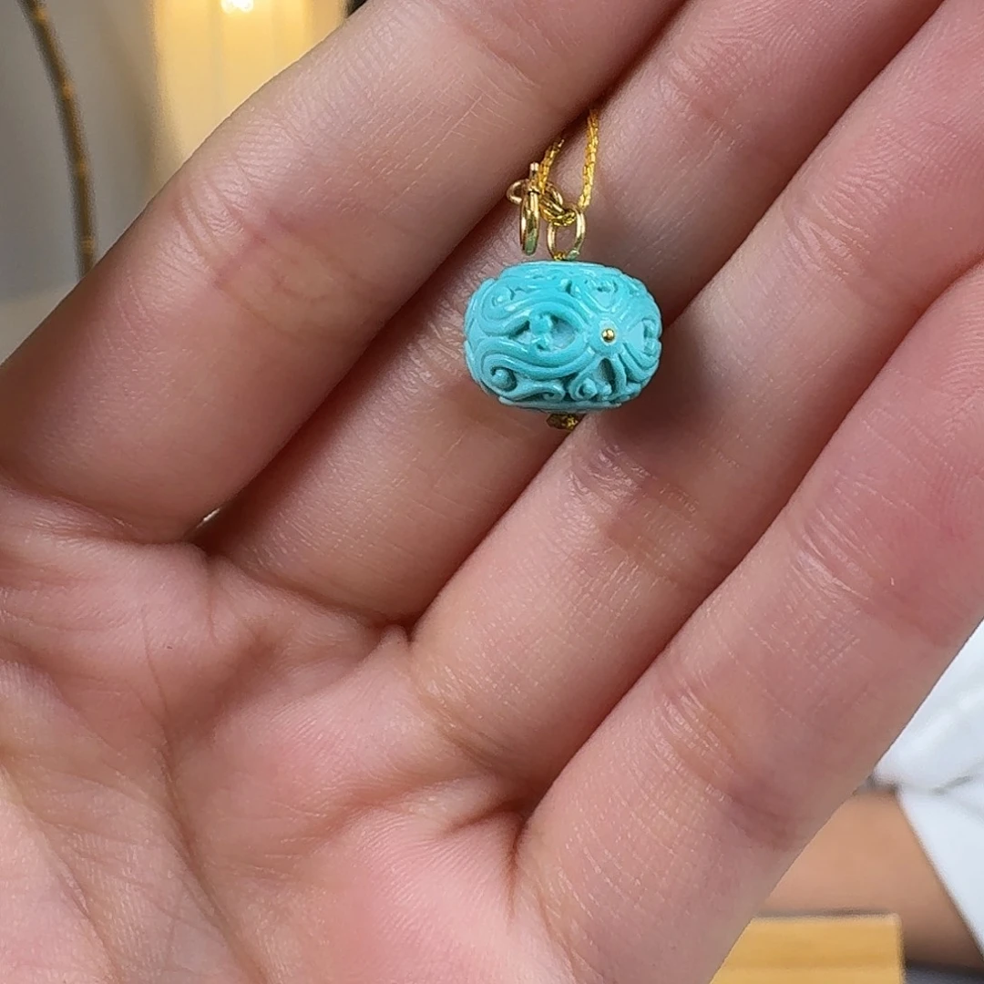 绿松石未镶嵌挂件