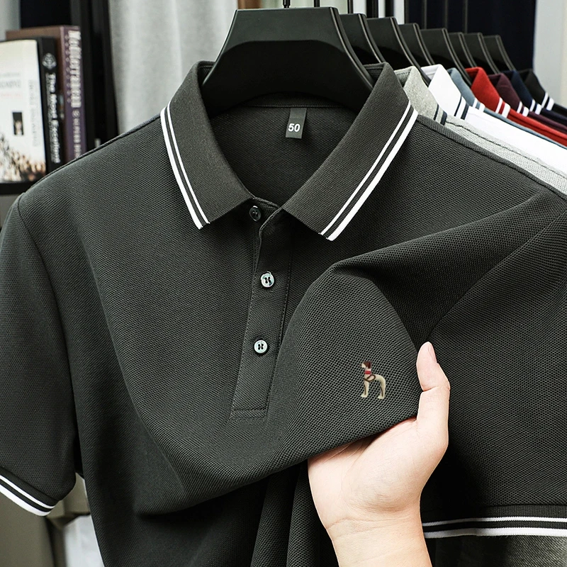 【大牌撤柜 限购两单】专柜轻奢大牌男士纯棉时尚休闲轻薄polo衫