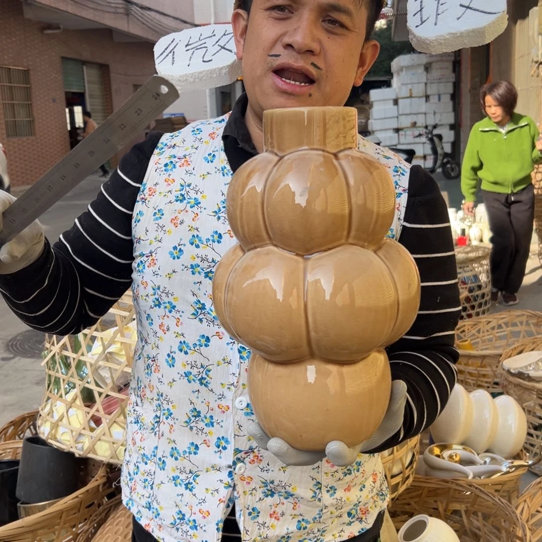 摆件109 号高中低温陶瓷工艺瓶（部分微瑕）