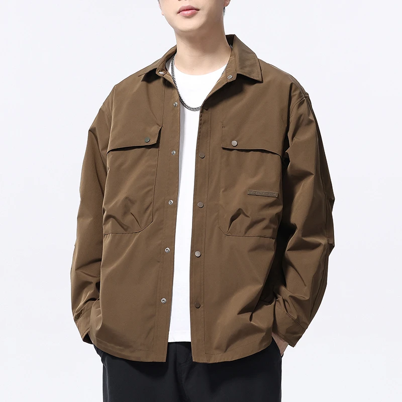 休闲夹克外套男士男装长袖宽松工装日系F0916