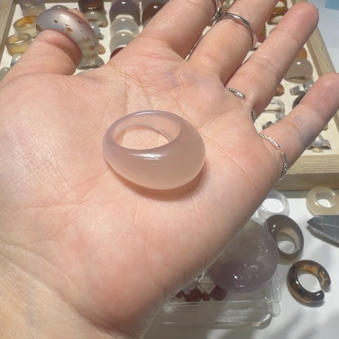 不***不玛瑙/玉髓未镶嵌戒指港23