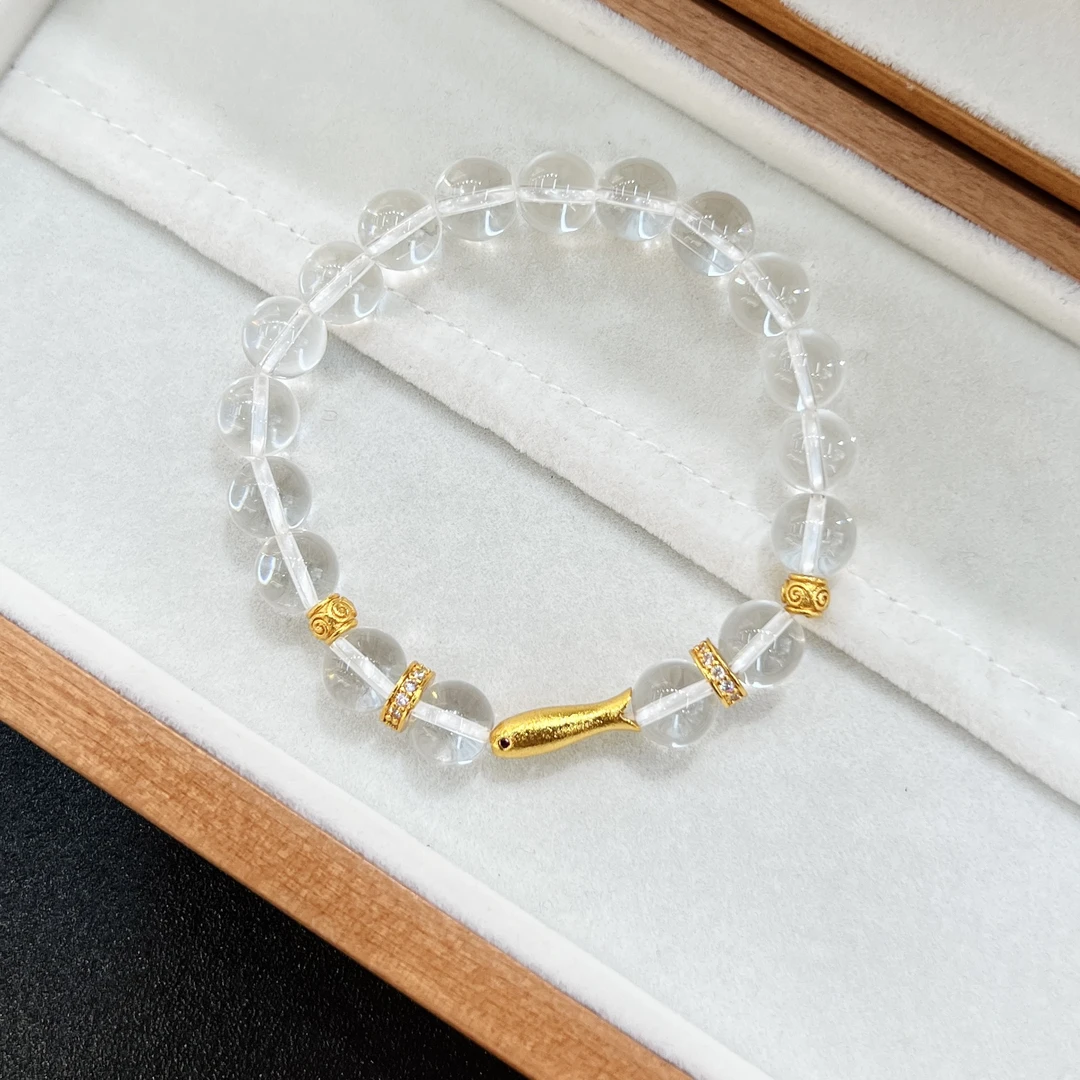 铜合金仿水晶手链 SL-183新中式国风小金鱼简约百搭水晶手链