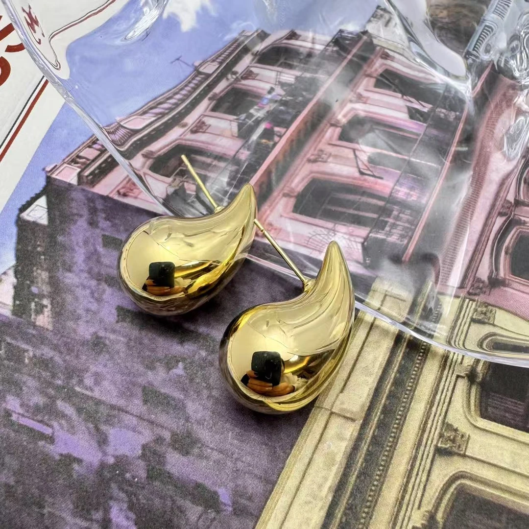 铜合金耳饰 【豆豆】百搭简约气质版小众耳钉S925银轻奢洋气耳饰