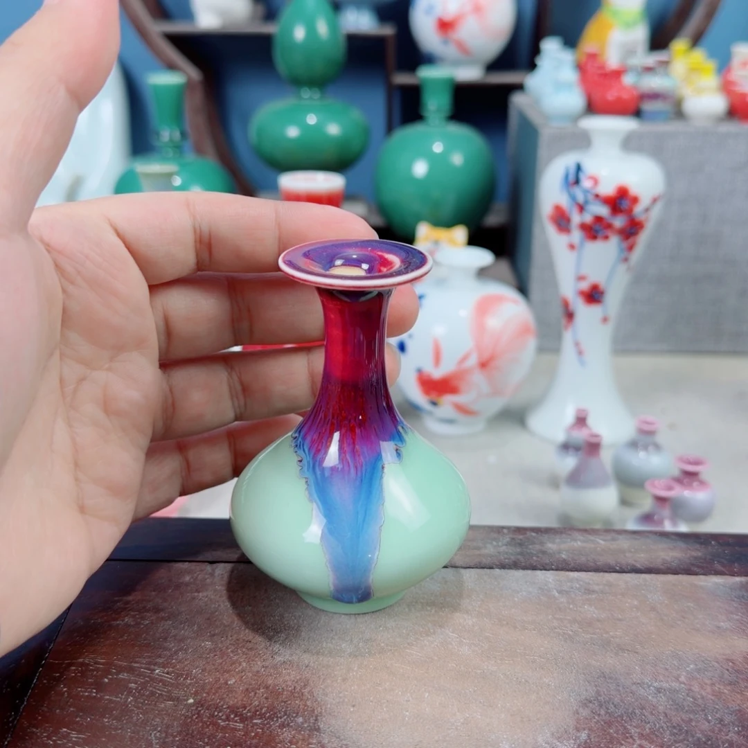 陶瓷手工小花器摆件