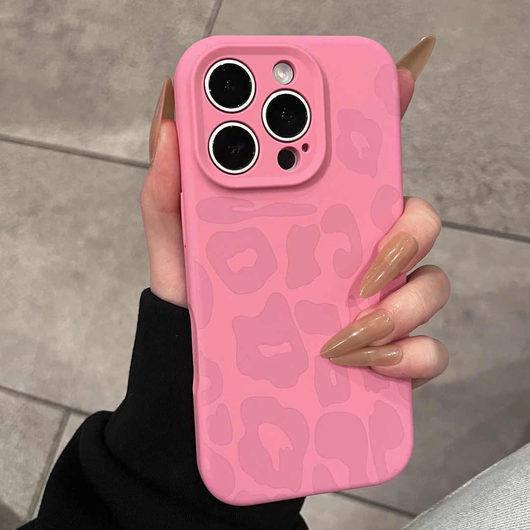 高级豹纹适用苹果17promax手机壳iPhone16pro液态硅胶15/14防摔13