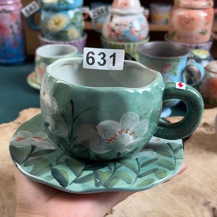 景德镇陶瓷手绘作品631微瑕