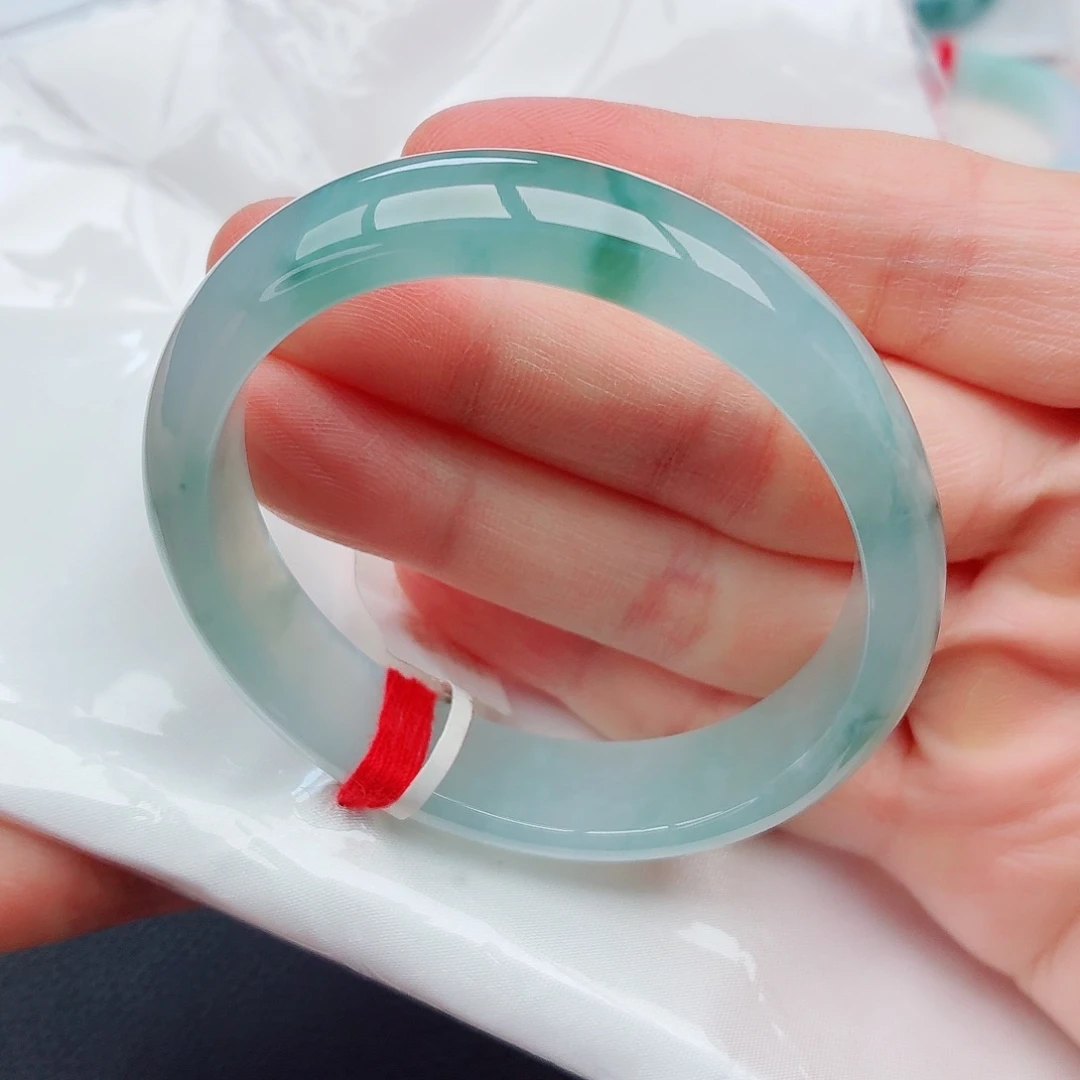 翡翠未镶嵌手镯（贵妃镯）10号-54圈口