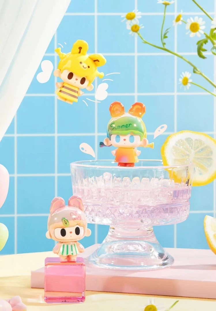 【代拆】兔兔熊三代马蒂斯的夏天系列萌粒盲盒可爱潮玩摆件