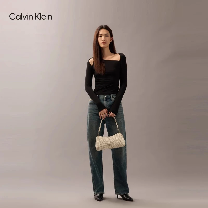 CK女包25春夏小众设计褶皱单肩斜挎腋下包4K3088G